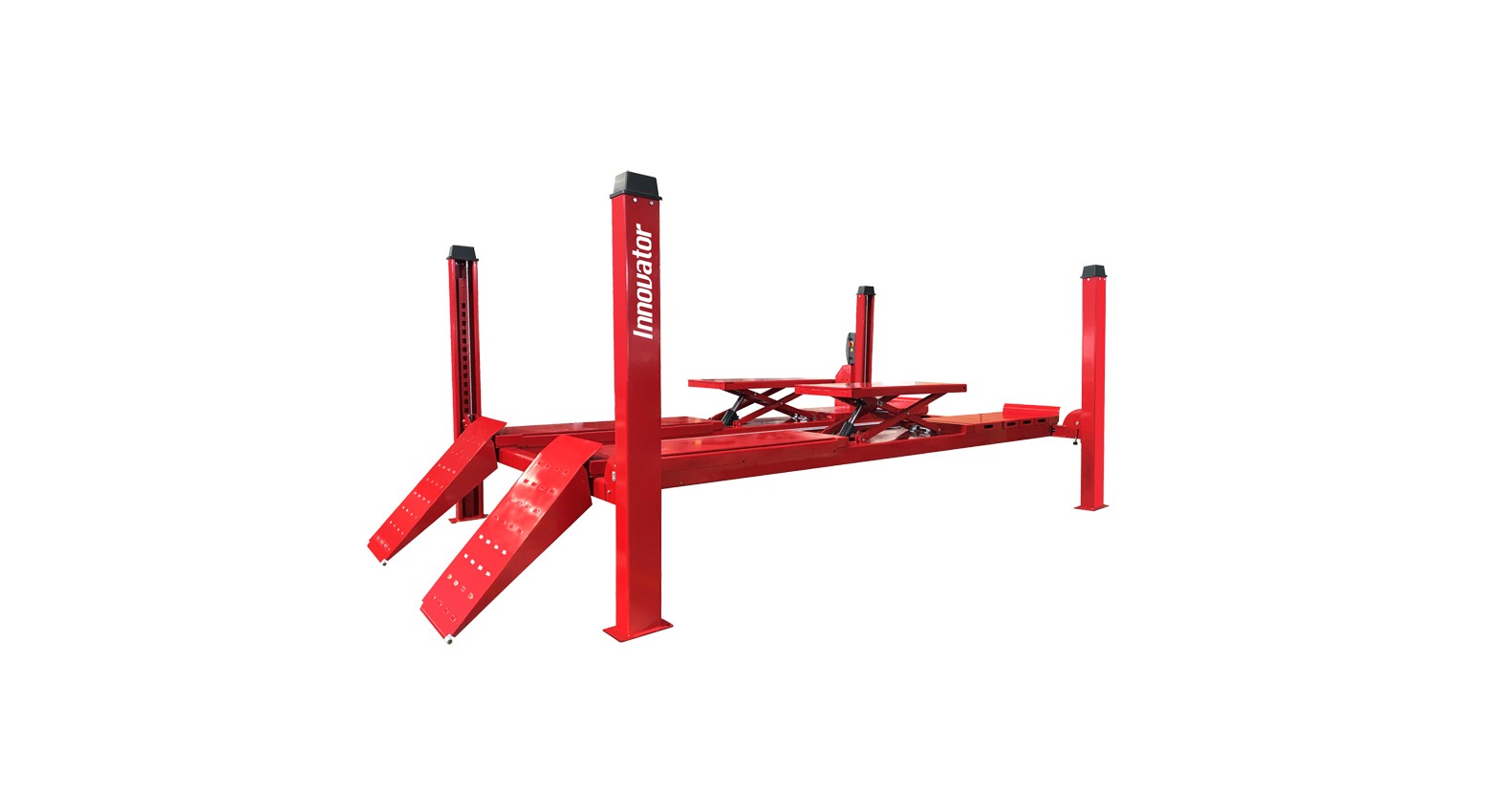 Four post lift with second rise scissor is added to our product line