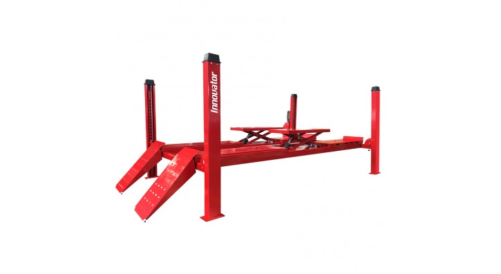 Four post lift with second rise scissor is added to our product line